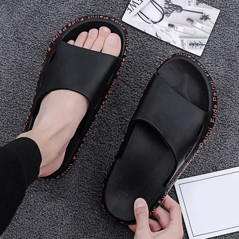 Fashion Summer Slippers for Men Lightweight Non-Slip Flip Flops Soft Sole Open Toe Shoes for Home Living Room Bedroom New, Men's, Size: 39