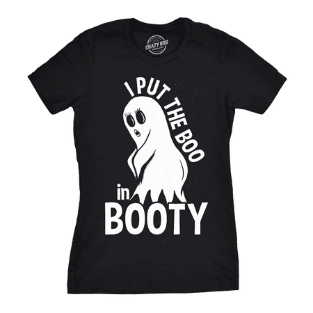 Womens I Put The Boo In Booty Tshirt Funny Ghost Tee For