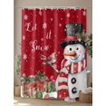 thumbnail image 4 of Red Snowman Christmas Shower Curtain Set, Waterproof Shower Curtains for Bathroom, Winter Snowflake Xmas Gifts Washable Fabric Cloth Bath Curtain for Bathtub Decoration with Hooks 48x72 Inches, 4 of 6
