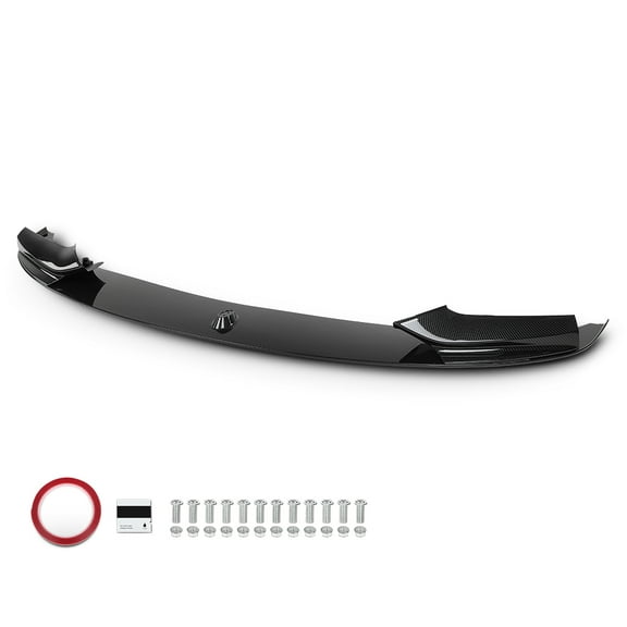 Front Bumper Lip Splitter Fit For 2011-2016 BMW F10 5 Series M Sport Carbon Fiber Black