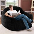 thumbnail image 3 of Bean Bag Chair Bean Bag Chairs for Adults Comfy Beanbag Chair with Spacious Design Giant Bean Bag Couch with Armrest Large Bean Bag Chair with Filler for Living Room Bedroom (Khaki), 3 of 8