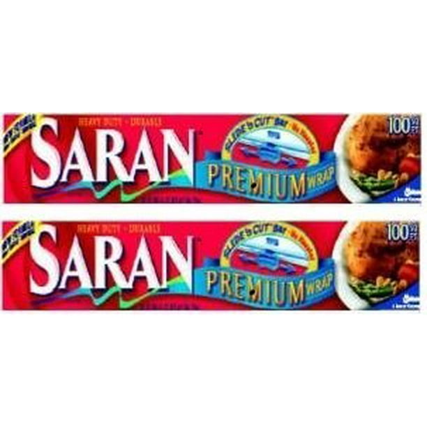 Saran Premium Plastic Wrap, 100 Sq Ft