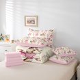 thumbnail image 6 of meiyoeat Retro Western Cowgirl 7Pcs Queen Bedding For Kids, Pink Vintage Cowboy Boots Bedding Comforter Set Queen For Girls,Pink Reversible, 6 of 7