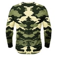 thumbnail image 4 of LEBONYARD Men's Essentials Long Sleeve Crew Tee,Mens Sweatshirts under $10,Men's Camouflage Printing Button Casual Long Sleeve Round-Neck Blouses Shirts Camouflage S, 4 of 4