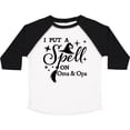 thumbnail image 3 of Inktastic I Put a Spell on Oma and Opa Witch Hat and Broom Boys or Girls Toddler T-Shirt, 3 of 5