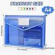 thumbnail image 2 of A4 Plastic Folders, 5 Pack Clear Pocket Folders, Plastic File Folders with Snap Closure, School - Multicolor/Horizontal Section, 2 of 5