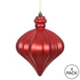 thumbnail image 2 of Vickerman N175803D 6 Po Ornement de Goutte d'Oignon Rouge Mat - 4 par Sac, 2 of 3