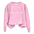thumbnail image 2 of Tittly Sweatshirt for Women Womens Pullover Long Sleeve Sweatshirt For Women Crewneck Fleece Sweater Retro Fall Sweatshirt Crewneck Sweatshirts Women Graphic Sweatshirts for Women Pink S, 2 of 6