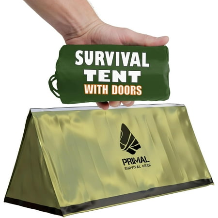 Survival Gear Shelter for Bug Out Bag – Storm Shelter Survival Tent with Doors – Tornado Shelter – Small Bivy Tent Emergency Shelter for Camping – Tactical Tent for Emergency Bugout Survival Kit