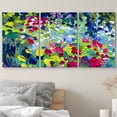 thumbnail image 3 of wall26 Canvas Print Wall Art Set Rainbow Floral Thick Paint Strokes Flowers Botanical Illustrations Modern Art Chic Scenic Relax/Calm Colorful for Living Room, Bedroom, Office - 16"x24"x3 P, 3 of 5