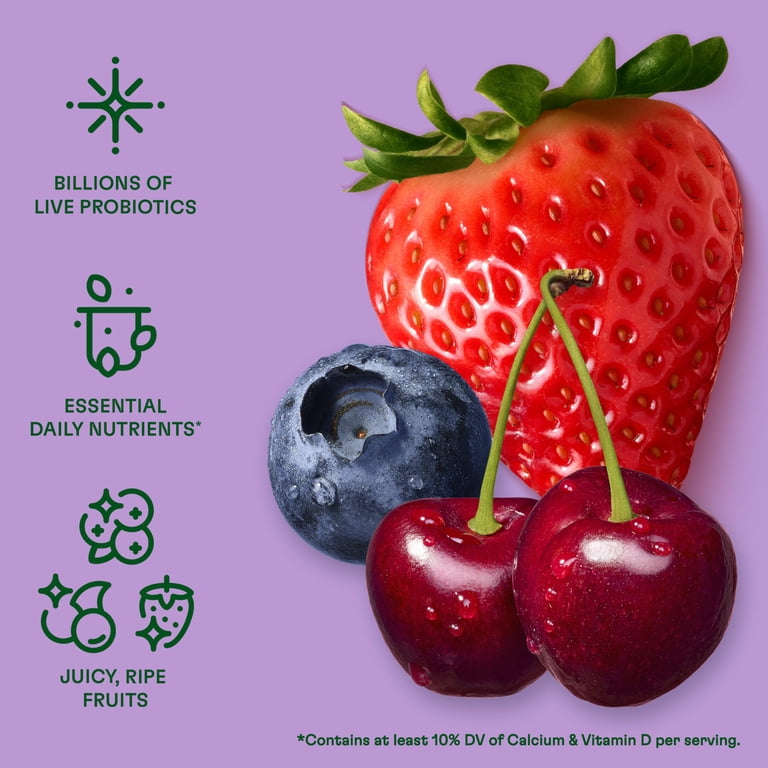 Activia Black Cherry and Mixed Berry Low Fat Probiotic Yogurt Cups