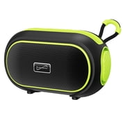 Supersonic 7-Watt-RMS VIBE!! DOCK Portable Bluetooth Rechargeable Speaker with Phone Holder, TWS, FM, USB/microSD Inputs, Strap , Green