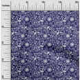 thumbnail image 1 of oneOone Polyester Lycra Fabric Leaves|Floral & Dinosaur Animal Sashiko Print Sewing Fabric BTY 56 Inch Wide, 1 of 4
