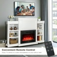 thumbnail image 6 of Gymax 70'' Fireplace TV Stand Media W/ 28.5'' 750W/1500W Electric Fireplace White, 6 of 10