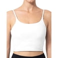 thumbnail image 3 of ZHUASHUM Tank Tops Womens 2024 Ladies Round Neck Solid Color Top Blouse Sleeveless Chest Pad Movement Vest Shirt White Xl, 3 of 5