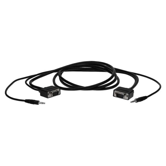 SF Cable 3 feet Ultra Slim SVGA Cable HD15 M/M Triple Shielded   3.5mm Audio Cable