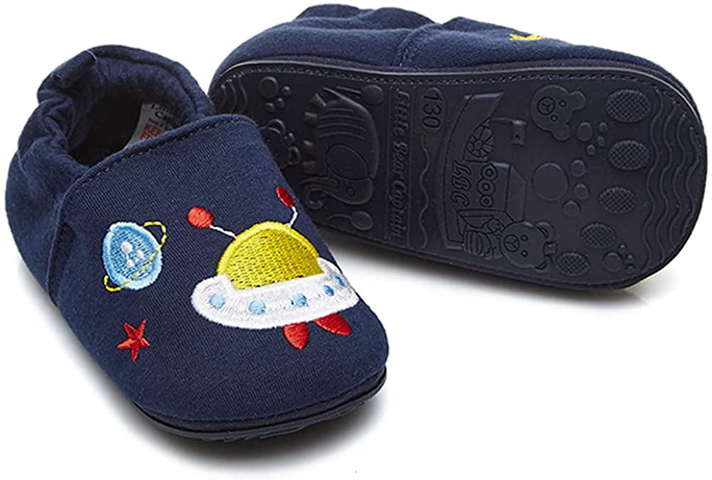 COSANKIM Infant Baby Boys Girls Slipper Soft Sole Non Skid Sneaker Moccasins Toddler First Walker Cirb House Shoes 