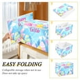 thumbnail image 4 of Easter Colorful Eggs and Leaves Foldable Storage Bin with Lid and Handle Collapsible Storage Box 16.5 x 12.6 x 11.8 inches, 4 of 7