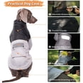 thumbnail image 3 of Dog Coat Reversible Waterproof Reflective Plush Jacket with Detachable Harness Design and Folded Fur Collar No Pull No Choke Non-Hairy Cozy Cold Weather Clothes for Medium and Large Dogs, 3 of 8
