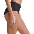 thumbnail image 2 of DKNY Womens Bikini Bottoms Seamed High Waist Solid   Black XS, 2 of 3