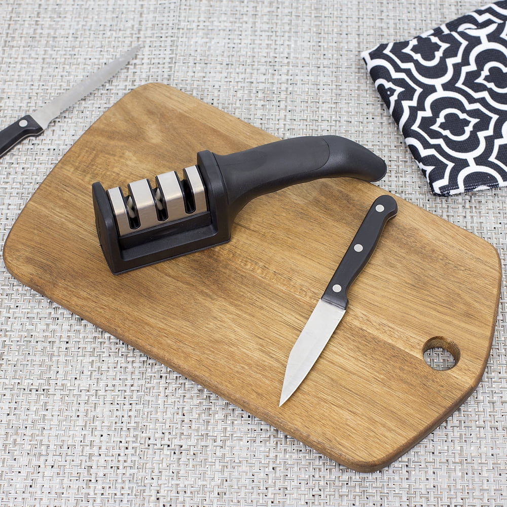 3 Stage Precision Edge Knife Sharpener, Black