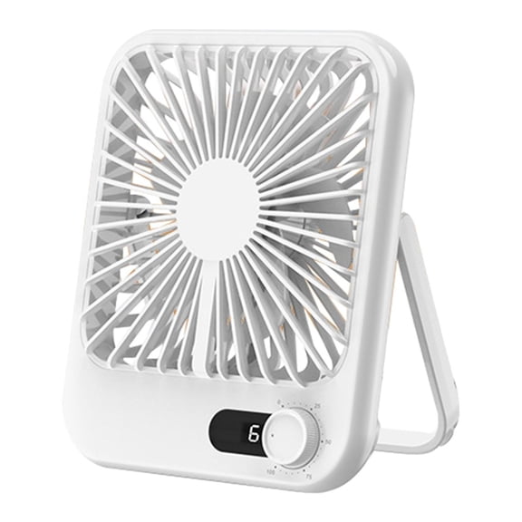Portable Travel Fan,Usb Fan Portable Digital Display, Rechargeable Battery Operated Quiet Personal Fan for Cruise Essentials Office Bedroom Outdoor Beach Fan for Beach Travel Essential(White)