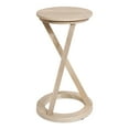 thumbnail image 3 of Kate and Laurel Aja Modern Round Side Table, 15 x 15 x 23, White, Decorative Modern Geometric Wood Bedroom Nightstand Table with Circular Tabletop and Unique Slanted Legs, 3 of 10