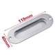 thumbnail image 2 of Tirador Empotrado EL-08 Espaciado 108 mm Tirador de Acero Inoxidable Cepillado para Puertas Corredizas Tirador de Concha, 2 of 6