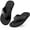 Black A, variant on Comfortable Flip Flops for Men Arch Support Thong Sandals Non Slip Summer Beach Slippers Shoes Dark Brown Size 12 Males