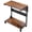Rust, variant on IULULU 2-Tier Tower Stand, Height Adjustable PC Stand, Computer Cart with Folding Panel, Side Table with Wheels, Pegboard, Hooks and Mouse Pad,Black