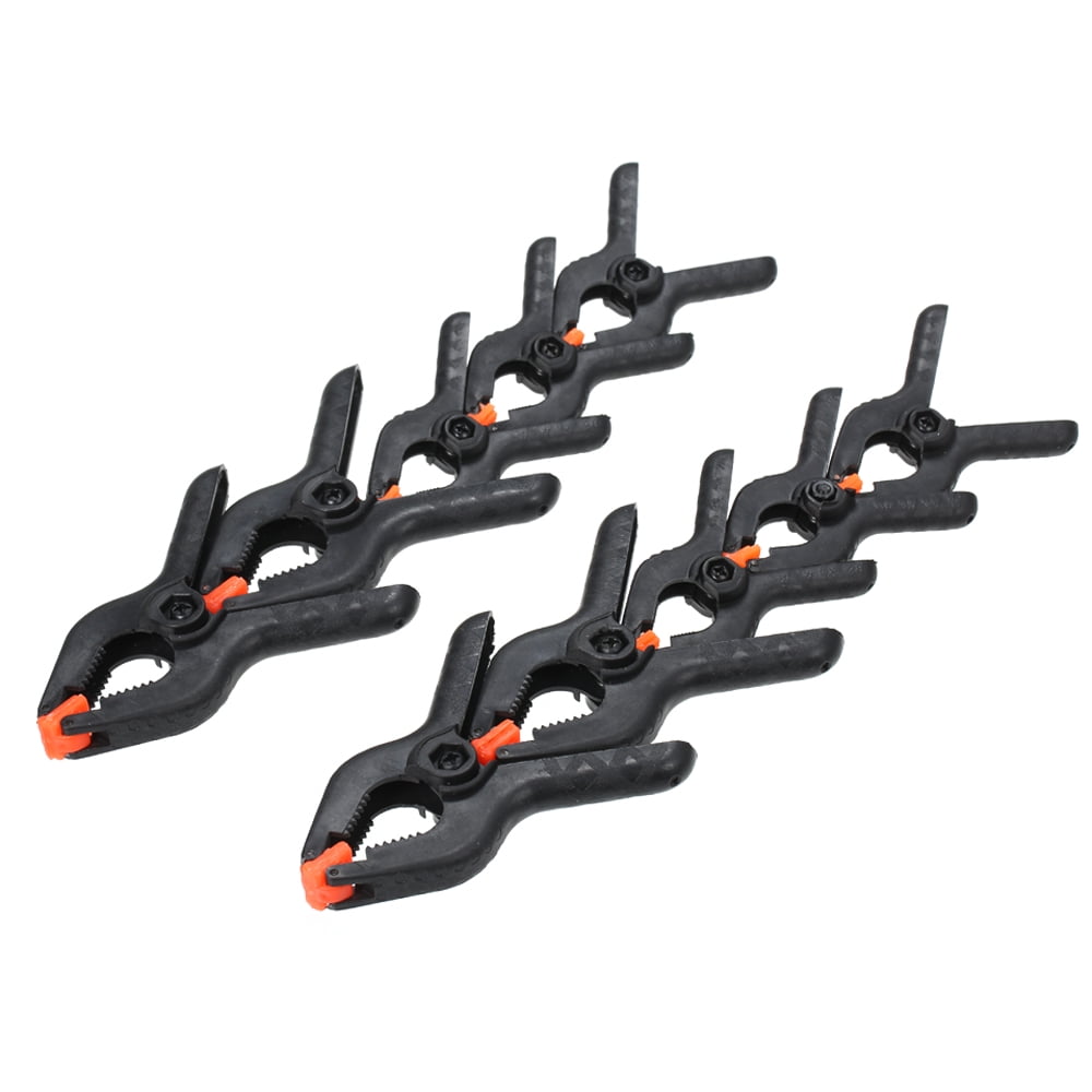 10Pcs Woodworking Spring Clamps Heavy Duty Multi Functional Plastic Clip Tool Sets for Home Improvement and Photography Projects 