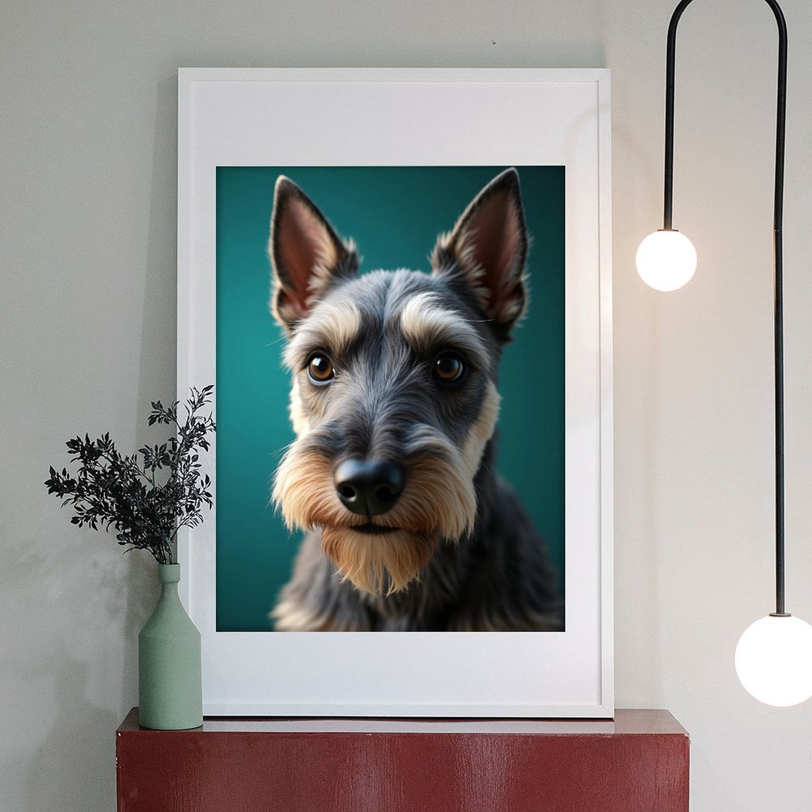 Diamond Art Kit for Adults, Schnauzer Dog Portrait Closeup Diamond Painting for Adults Beginners, DIY Diamond Art Painting Kits, 5D Diamond Painting Crafts for Home Decor 12x16 Frameless