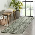 thumbnail image 3 of Well Woven Medusa Khalo Modern Moroccan Green 2'7" x 9'10" Runner Indoor Outdoor Rug, 3 of 7