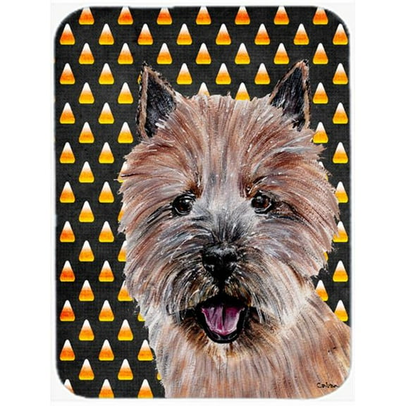 Norwich Terrier Candy Corn Halloween Mouse Pad, Hot Pad Or Trivet, 7.75 x 9.25 In.