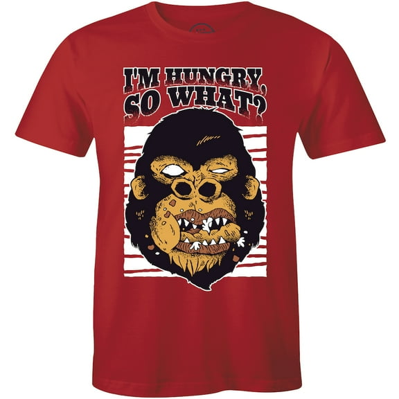 I'm hungry, so what? Gorilla Monkey Head Munching Food Funny Cartoon Men T-Shirt