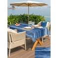 thumbnail image 5 of Outdoor Tablecloth with Umbrella Hole for Patio/Picnic/Party/Camping, Navy Blue Waterproof Table Cloth Rectangle Table Cover Washable, Vintage Modern Abstract Art Ombre (52"x 70"), 5 of 8
