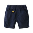 thumbnail image 2 of LYMAYTER Toddler Baby Boys Summer Cargo Cotton Shorts Kids Casual Cotton Jogger Pants Baby Solid Color Pull-On Active Shorts with Pocket 1-8Y, 2 of 11