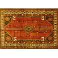 thumbnail image 1 of Ahgly Company Machine Washable Indoor Rectangle Persian Yellow Traditional Area Rugs, 5' x 8', 1 of 4