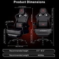 thumbnail image 3 of VITESSE Big and Tall Gaming Chair 400lb Weight Capacity with Footrest, Ergonomic Video Game Chair for Adults with Oversized Headrest and Lumbar Pillow, Computer Chair Gaming for Office (Black+Red), 3 of 7