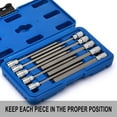 thumbnail image 5 of EMENTOL 10PCS 3/8"" Drive Long Hex Bit Socket Set CR-V S2 Steel SAE Length 5.9-Inch Extra Long Allen Hex Bit Socket Set 1/16 Inch - 1/2 Inch, 5 of 5