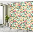 thumbnail image 5 of Ambesonne Floral Shower Curtain, Ornamental Flower Blossoms, 69"Wx84"L, Ivory and Multicolor, 5 of 5