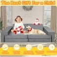 thumbnail image 3 of Kids Play Couch,Modular Couch for Toddler and Baby Playroom/Bedroom,Imaginative Convertible Play Couch for Boys Girls.Gift for Kids,Grey, 3 of 7