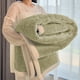 thumbnail image 5 of Manta Polar De Doble Cara Manta de franela suave verde lisa de 150 x 100 cm con diseño floral tallado, doble cara, con bordes blancos (1 unidad) JASKFLY, 5 of 9