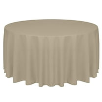 Ultimate Textile (10 Pack) Faux Burlap - Havana 132-Inch Round Tablecloth - Basket Weave, Natural