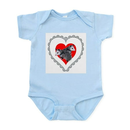 

CafePress - Possum Valentines Day Heart Infant Bodysuit - Baby Light Bodysuit Size Newborn - 24 Months