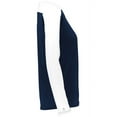 thumbnail image 4 of Holloway 223702.301.M Ladies Momentum Team Long Sleeve T-Shirt, Navy & White - Medium, 4 of 5