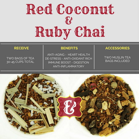 BlendBee "Red Tea" Box, Rooibos & Chai, 3 Oz, 2 Loose-Leaf Bags