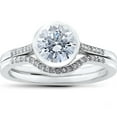thumbnail image 1 of 1 1/5 ct Lab Grown Diamond Engagement Ring Set 14k White Gold, 1 of 4