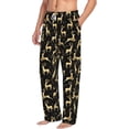thumbnail image 6 of Salouo Elegant Gold Moose Print Pajama Pants for Men, Lounge Pants Elastic Waistband Casual Men's sleepwear Loungewear Sleep Pajama Pant -Large, 6 of 7