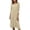Beige, variant on Women’s Elegant Knit Midi Dress with Crew Neck and 3/4 Sleeves, Soft Solid Stretch Fabric for Casual Wear, Loose Fit Comfortable Outfit for Spring, Summer, and Holiday Events